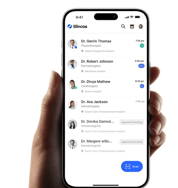 Doctor Mobile App interface