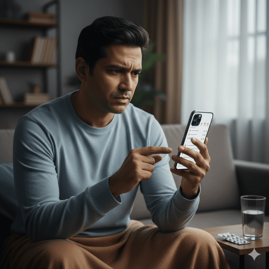 Patient at home unsure about instructions